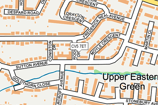 CV5 7ET map - OS OpenMap – Local (Ordnance Survey)