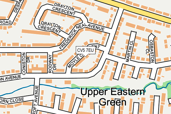 CV5 7EU map - OS OpenMap – Local (Ordnance Survey)