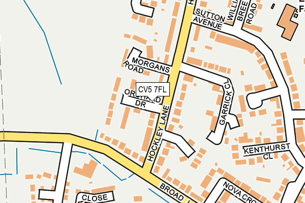 CV5 7FL map - OS OpenMap – Local (Ordnance Survey)