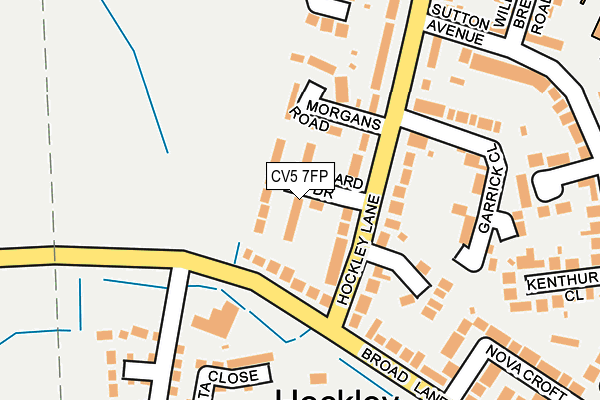 CV5 7FP map - OS OpenMap – Local (Ordnance Survey)