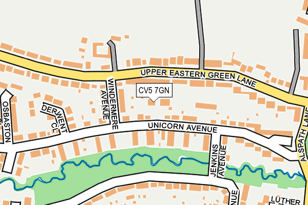 CV5 7GN map - OS OpenMap – Local (Ordnance Survey)