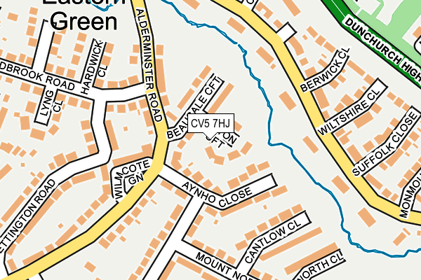 CV5 7HJ map - OS OpenMap – Local (Ordnance Survey)