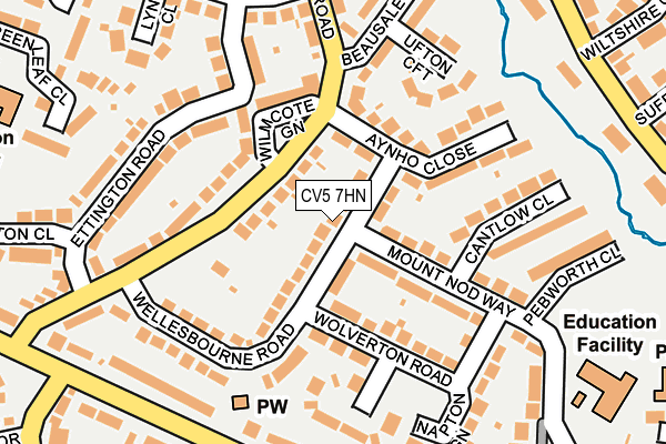 CV5 7HN map - OS OpenMap – Local (Ordnance Survey)