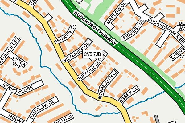 CV5 7JB map - OS OpenMap – Local (Ordnance Survey)
