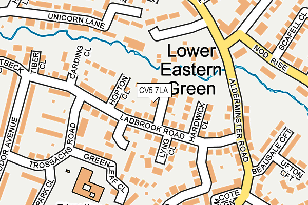 CV5 7LA map - OS OpenMap – Local (Ordnance Survey)