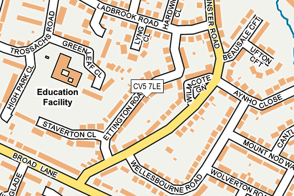 CV5 7LE map - OS OpenMap – Local (Ordnance Survey)