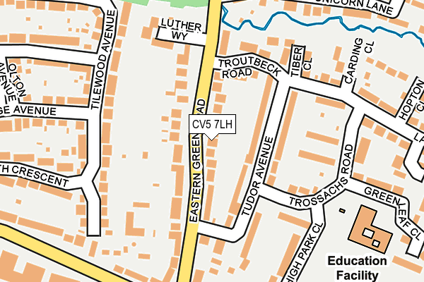CV5 7LH map - OS OpenMap – Local (Ordnance Survey)