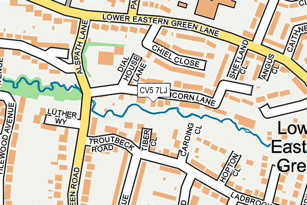 CV5 7LJ map - OS OpenMap – Local (Ordnance Survey)