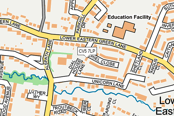 CV5 7LP map - OS OpenMap – Local (Ordnance Survey)