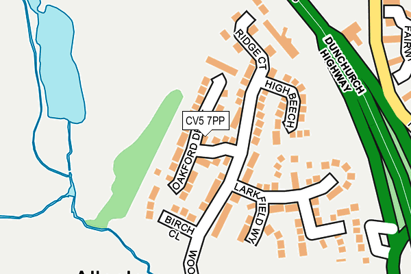 CV5 7PP map - OS OpenMap – Local (Ordnance Survey)