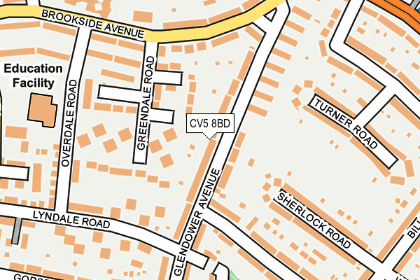 CV5 8BD map - OS OpenMap – Local (Ordnance Survey)