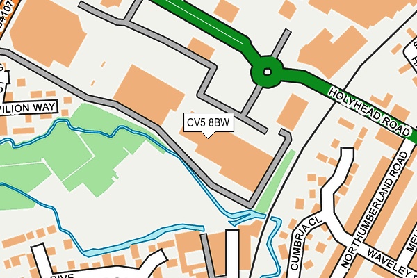 CV5 8BW map - OS OpenMap – Local (Ordnance Survey)