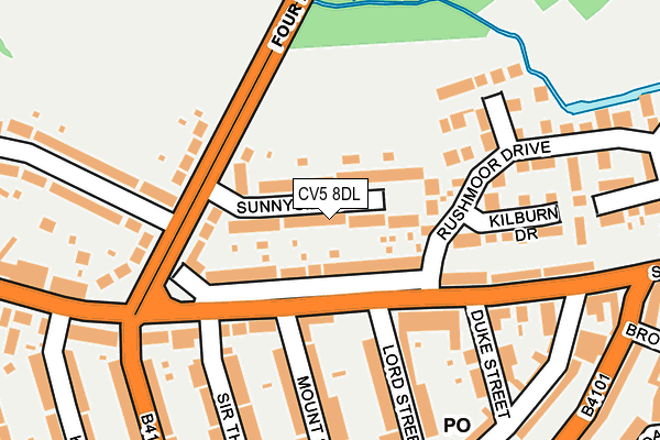 CV5 8DL map - OS OpenMap – Local (Ordnance Survey)