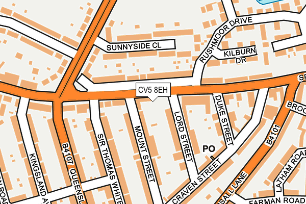 CV5 8EH map - OS OpenMap – Local (Ordnance Survey)