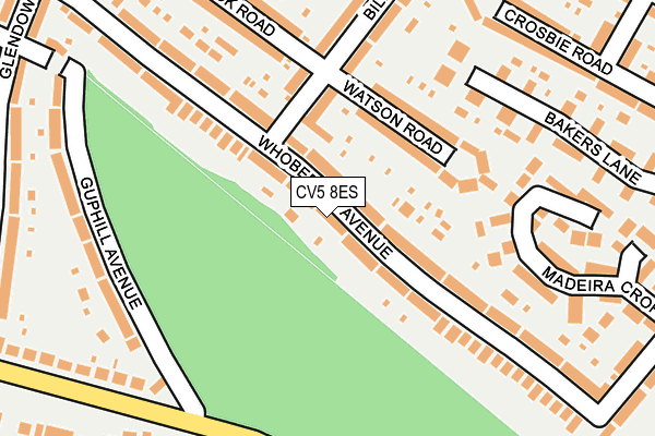 CV5 8ES map - OS OpenMap – Local (Ordnance Survey)