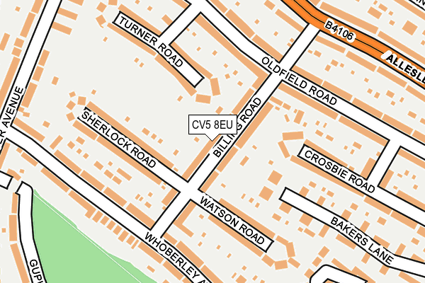 CV5 8EU map - OS OpenMap – Local (Ordnance Survey)