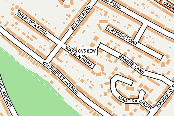 CV5 8EW map - OS OpenMap – Local (Ordnance Survey)