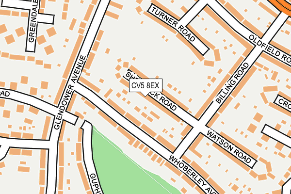 CV5 8EX map - OS OpenMap – Local (Ordnance Survey)