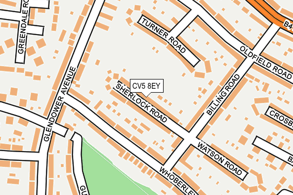 CV5 8EY map - OS OpenMap – Local (Ordnance Survey)