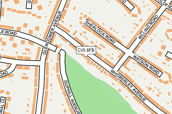 CV5 8FB map - OS OpenMap – Local (Ordnance Survey)