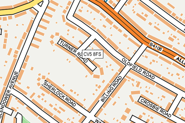 CV5 8FS map - OS OpenMap – Local (Ordnance Survey)