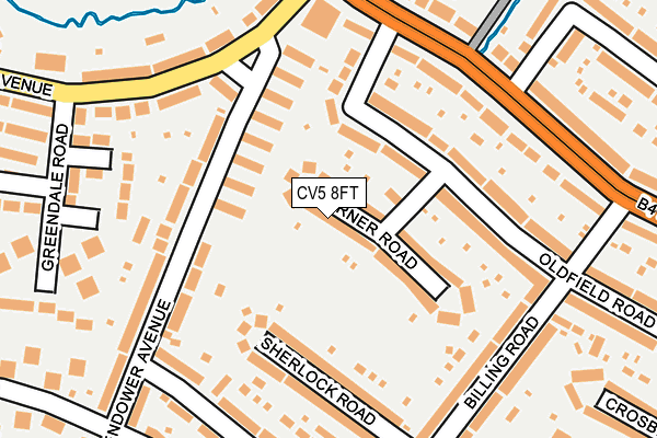 CV5 8FT map - OS OpenMap – Local (Ordnance Survey)