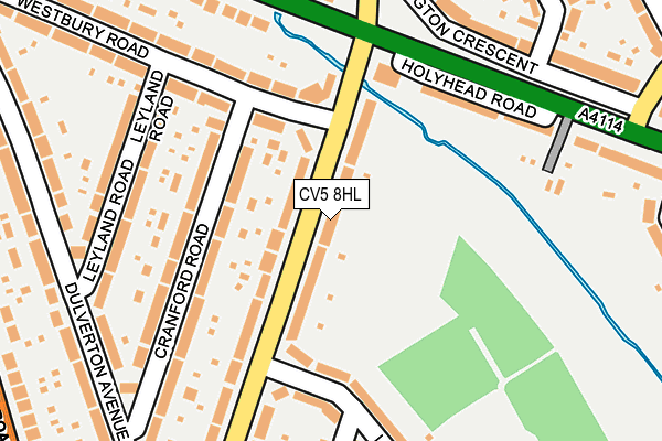 CV5 8HL map - OS OpenMap – Local (Ordnance Survey)