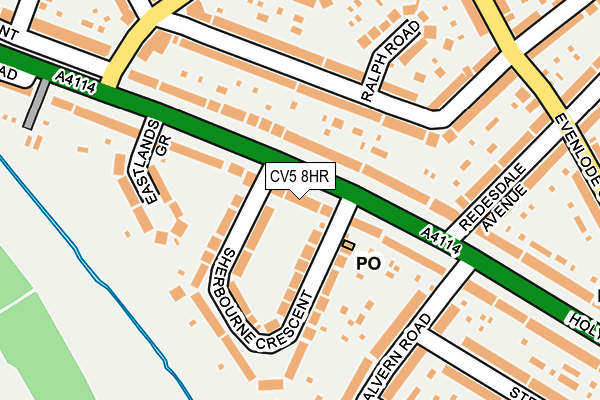 CV5 8HR map - OS OpenMap – Local (Ordnance Survey)