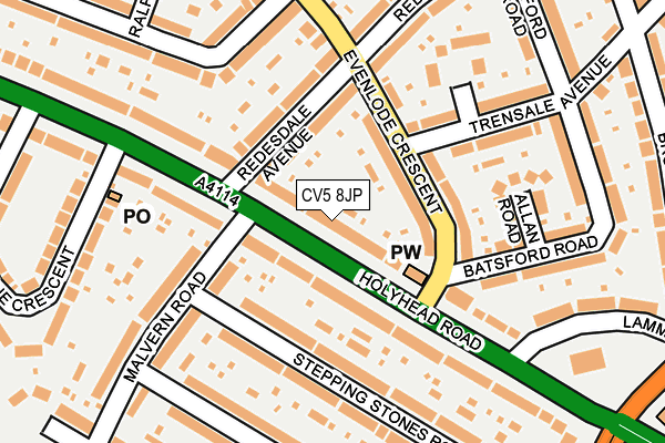CV5 8JP map - OS OpenMap – Local (Ordnance Survey)