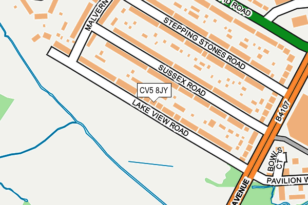 CV5 8JY map - OS OpenMap – Local (Ordnance Survey)