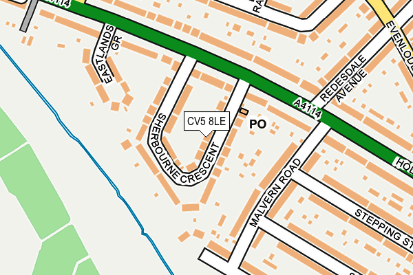 CV5 8LE map - OS OpenMap – Local (Ordnance Survey)