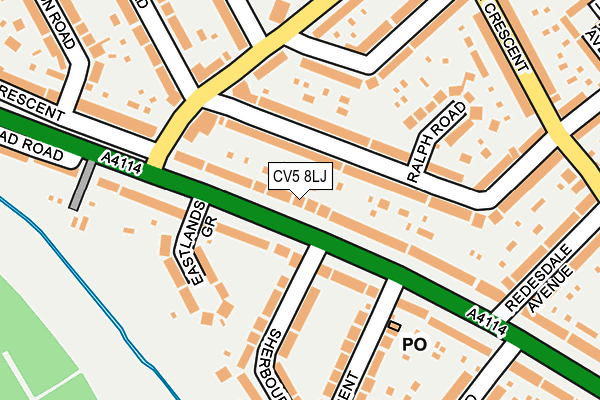 CV5 8LJ map - OS OpenMap – Local (Ordnance Survey)