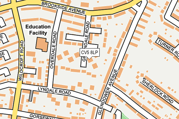 CV5 8LP map - OS OpenMap – Local (Ordnance Survey)
