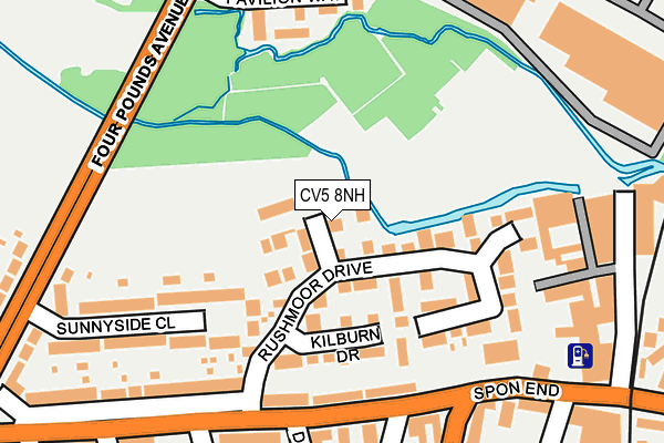 CV5 8NH map - OS OpenMap – Local (Ordnance Survey)