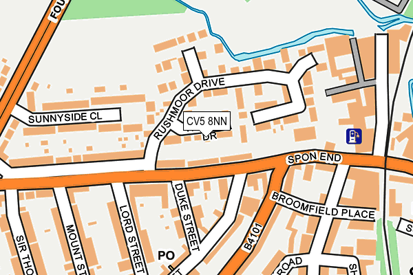 CV5 8NN map - OS OpenMap – Local (Ordnance Survey)