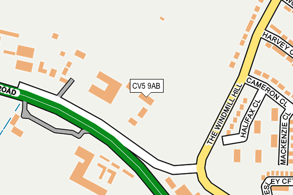 CV5 9AB map - OS OpenMap – Local (Ordnance Survey)