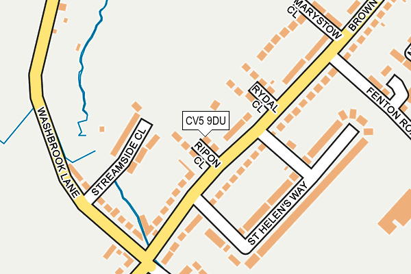 CV5 9DU map - OS OpenMap – Local (Ordnance Survey)