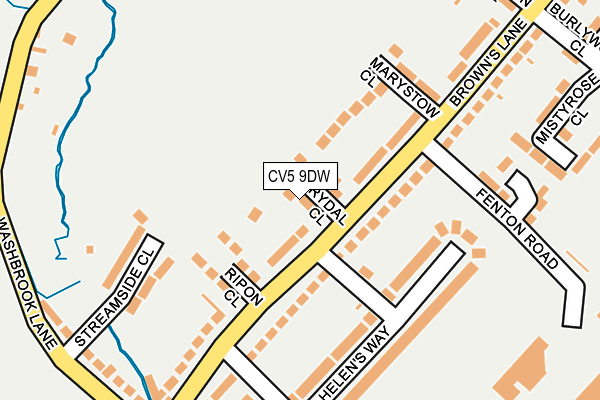 CV5 9DW map - OS OpenMap – Local (Ordnance Survey)