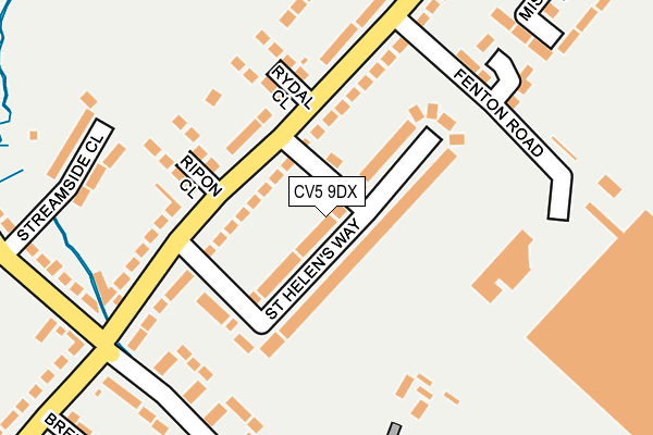 CV5 9DX map - OS OpenMap – Local (Ordnance Survey)