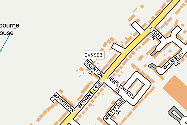 CV5 9EB map - OS OpenMap – Local (Ordnance Survey)