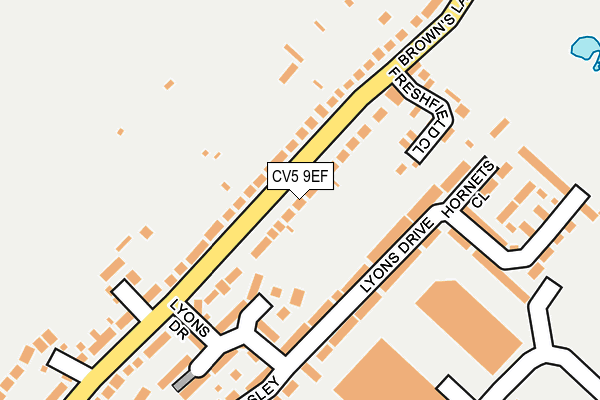 CV5 9EF map - OS OpenMap – Local (Ordnance Survey)