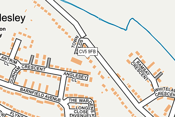 CV5 9FB map - OS OpenMap – Local (Ordnance Survey)