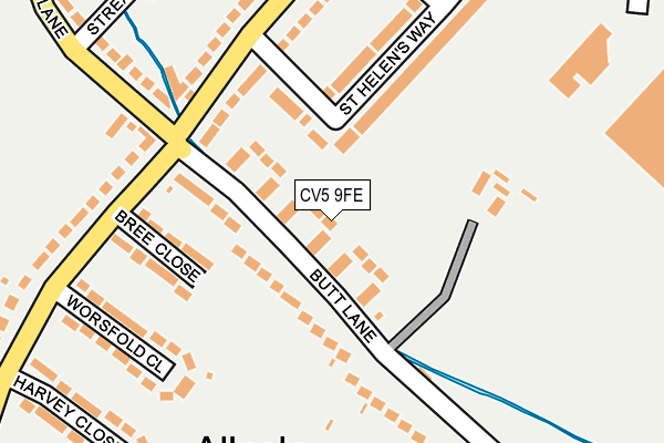 CV5 9FE map - OS OpenMap – Local (Ordnance Survey)