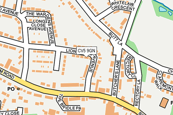 CV5 9GN map - OS OpenMap – Local (Ordnance Survey)