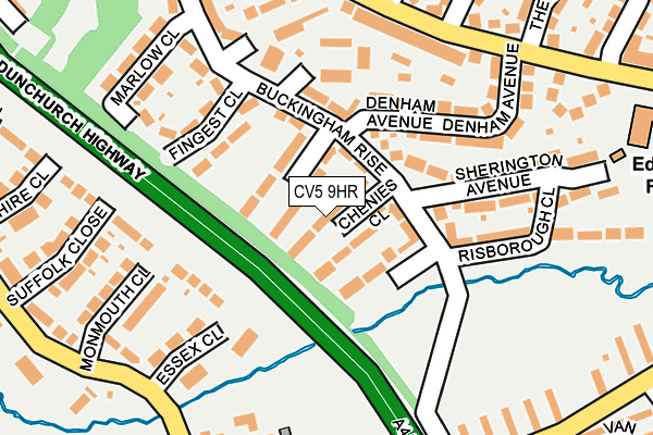 CV5 9HR map - OS OpenMap – Local (Ordnance Survey)