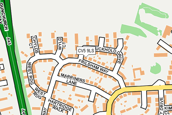 CV5 9LS map - OS OpenMap – Local (Ordnance Survey)