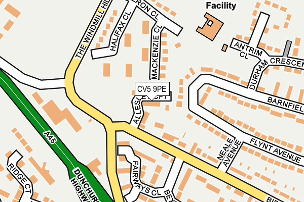 CV5 9PE map - OS OpenMap – Local (Ordnance Survey)