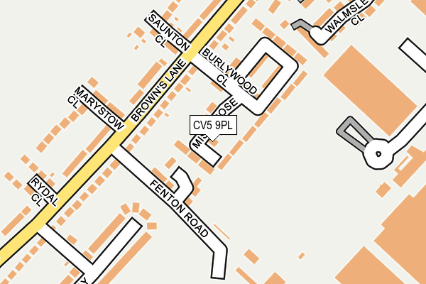 CV5 9PL map - OS OpenMap – Local (Ordnance Survey)