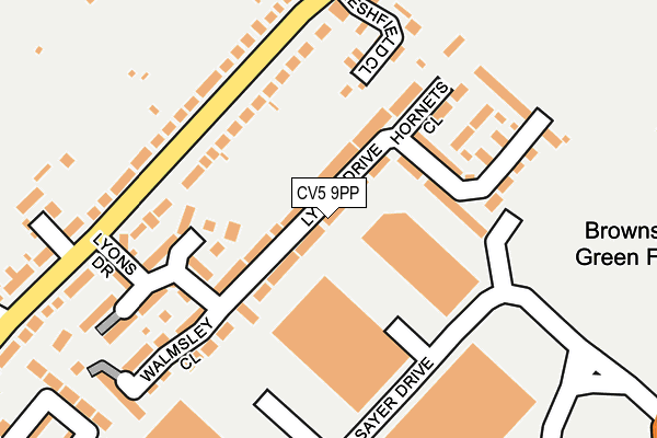 CV5 9PP map - OS OpenMap – Local (Ordnance Survey)