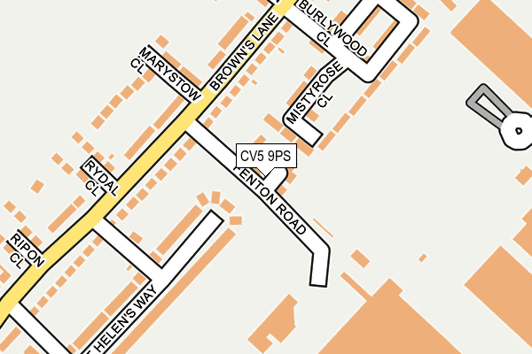 CV5 9PS map - OS OpenMap – Local (Ordnance Survey)